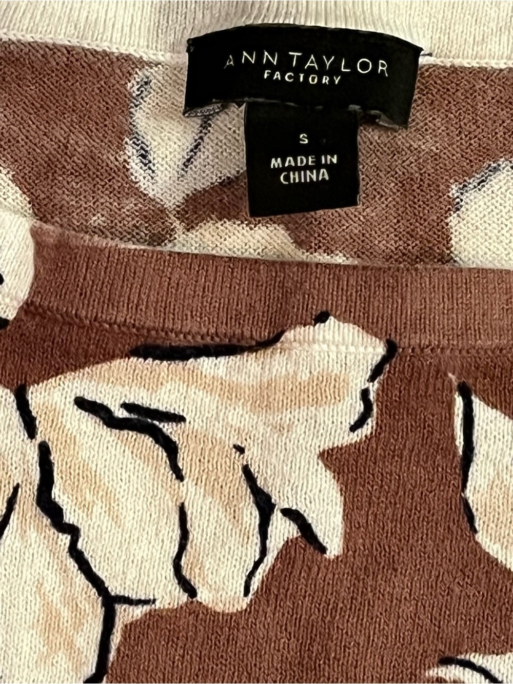 Cotton Ann Taylor Sweater Floral Size Small - Picture 5 of 10